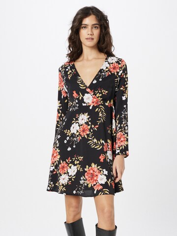 Rochie 'BLUME' de la VILA pe negru: față