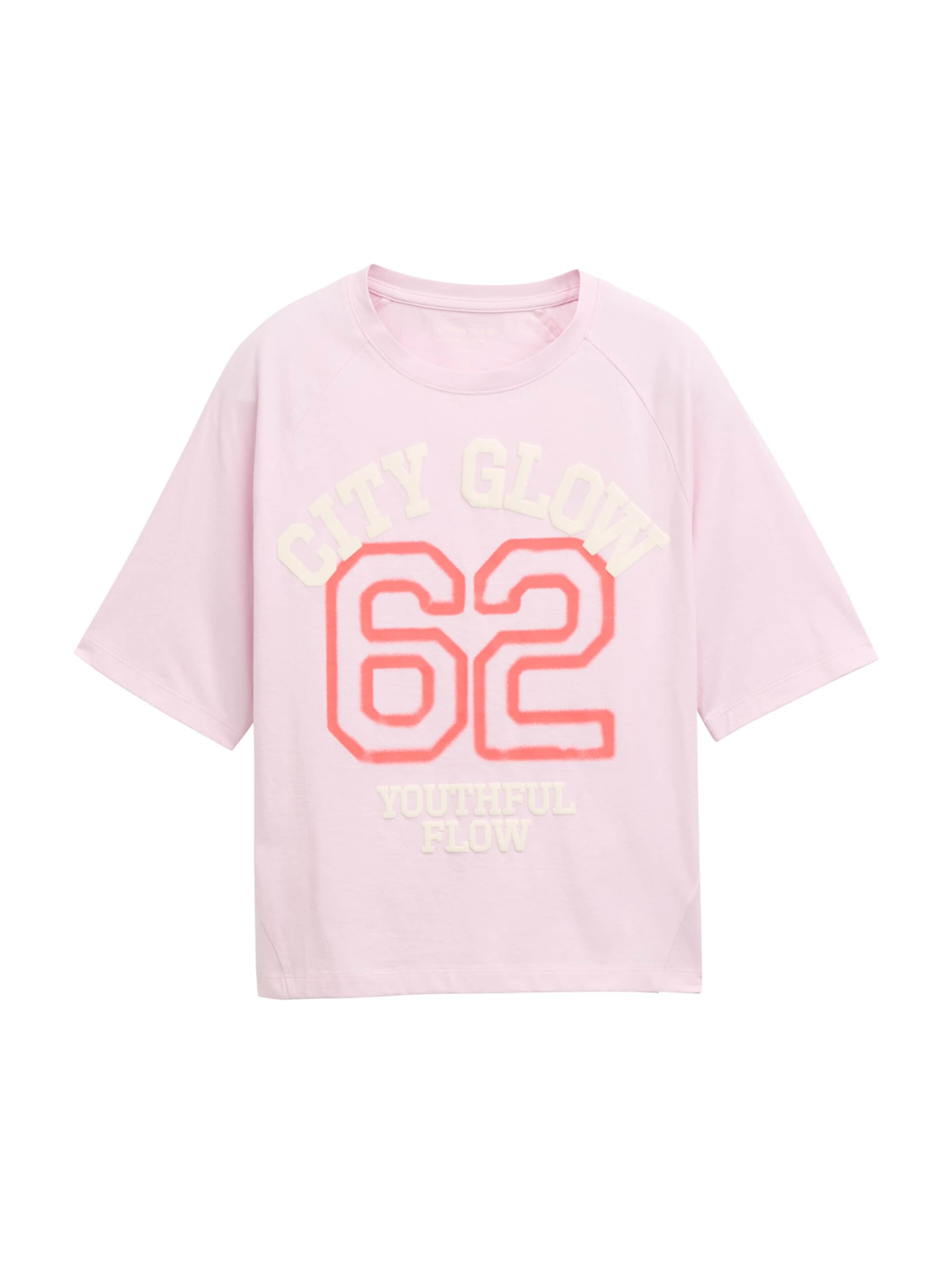 T-shirt TOM TAILOR en rose : devant