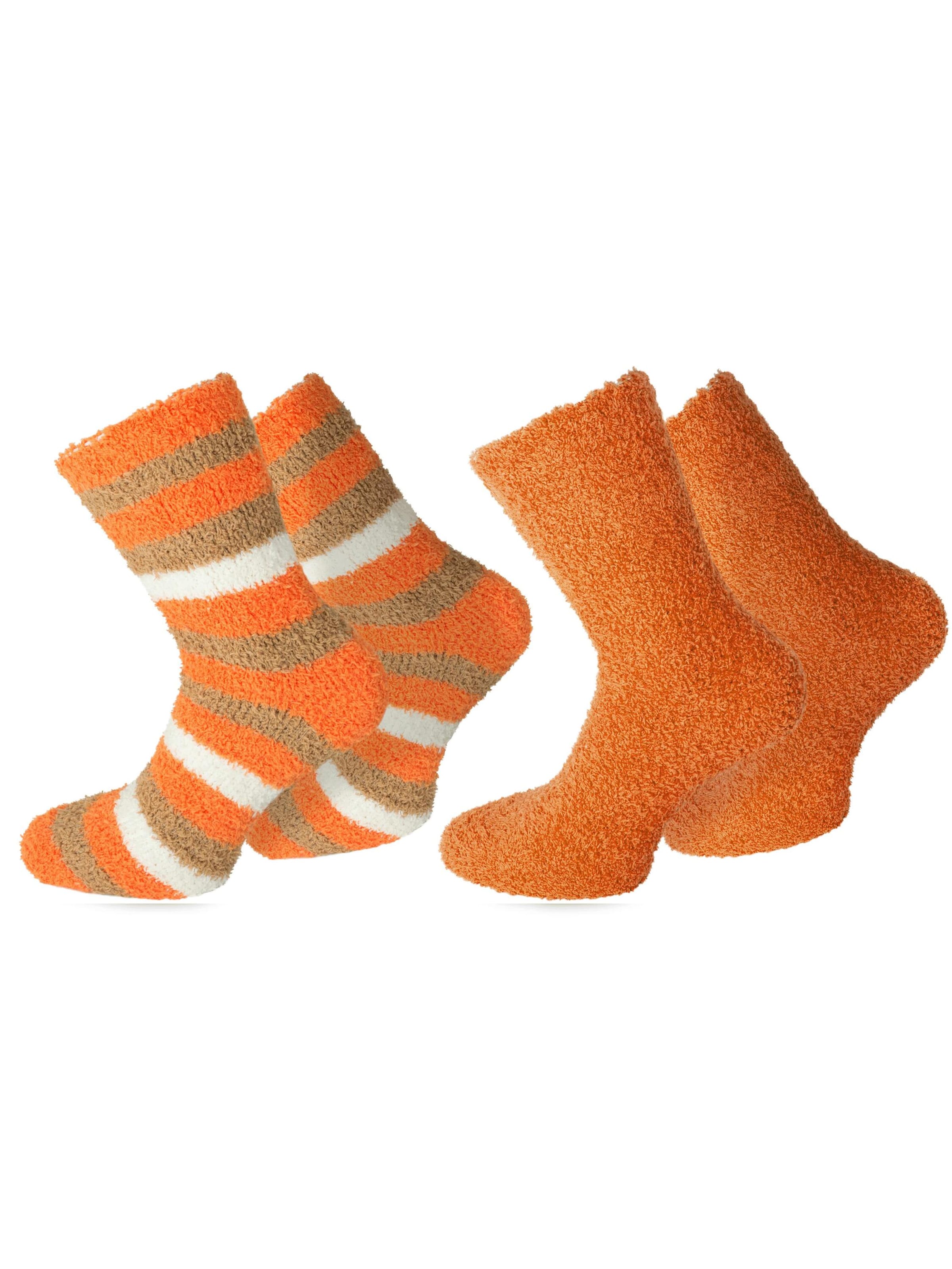 Chaussettes normani en orange : devant
