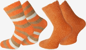 Chaussettes normani en orange : devant