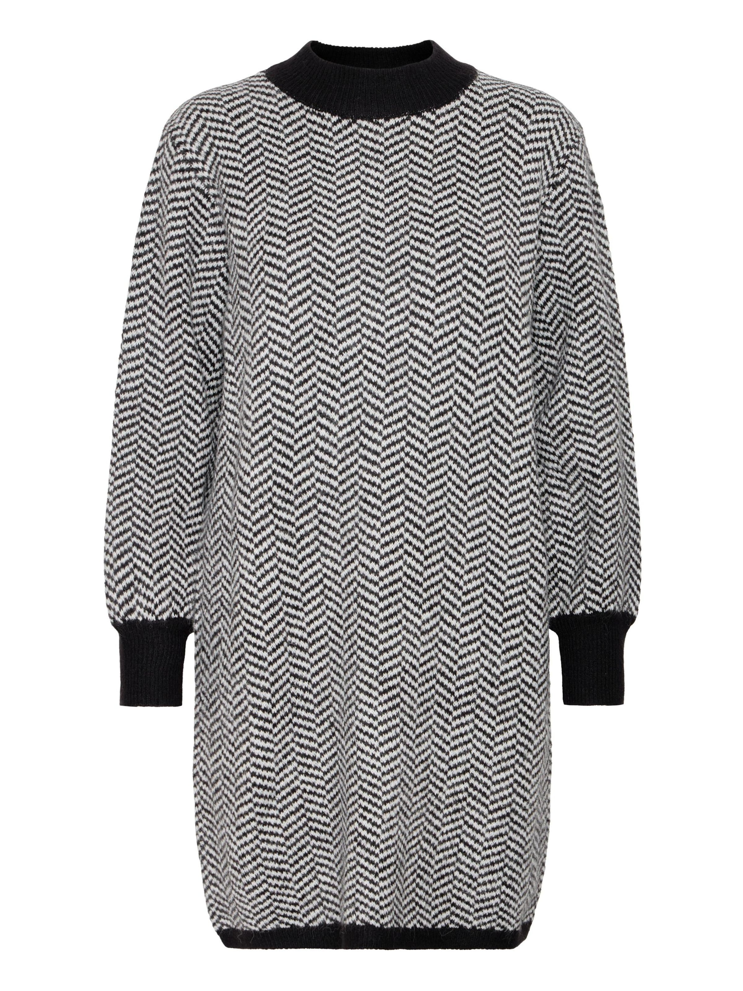 Robes en maille 'Kamara' ICHI en gris : devant
