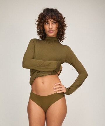 Hunkemöller Slaapshirt ' Boatneck Cashmere' in Groen: voorkant
