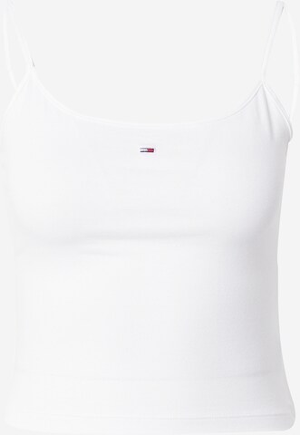 Tommy Jeans - Top 'ESSENTIAL' em branco: frente