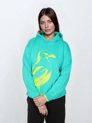Sweat-shirt 'ADJÜS' salzhaut en vert : devant