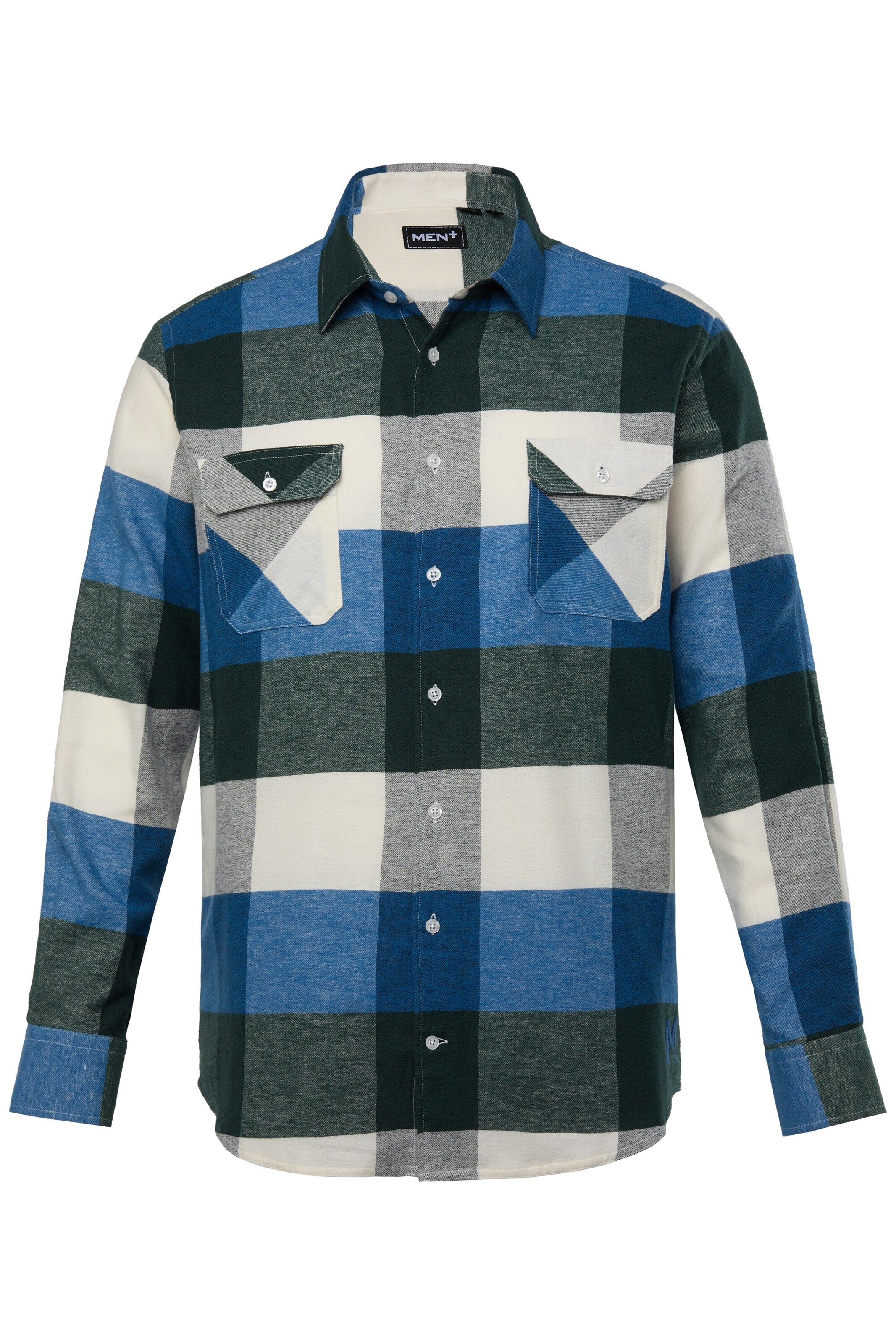 Men Plus Comfort fit Button Up Shirt in Mixed colours: front