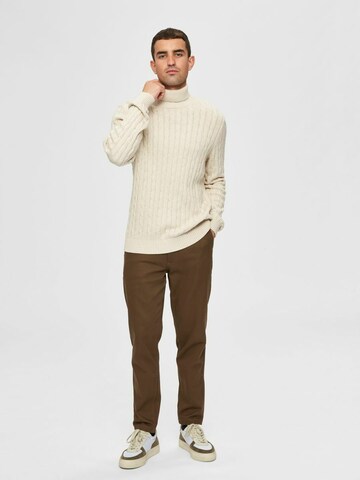 SELECTED HOMME Sweater in White