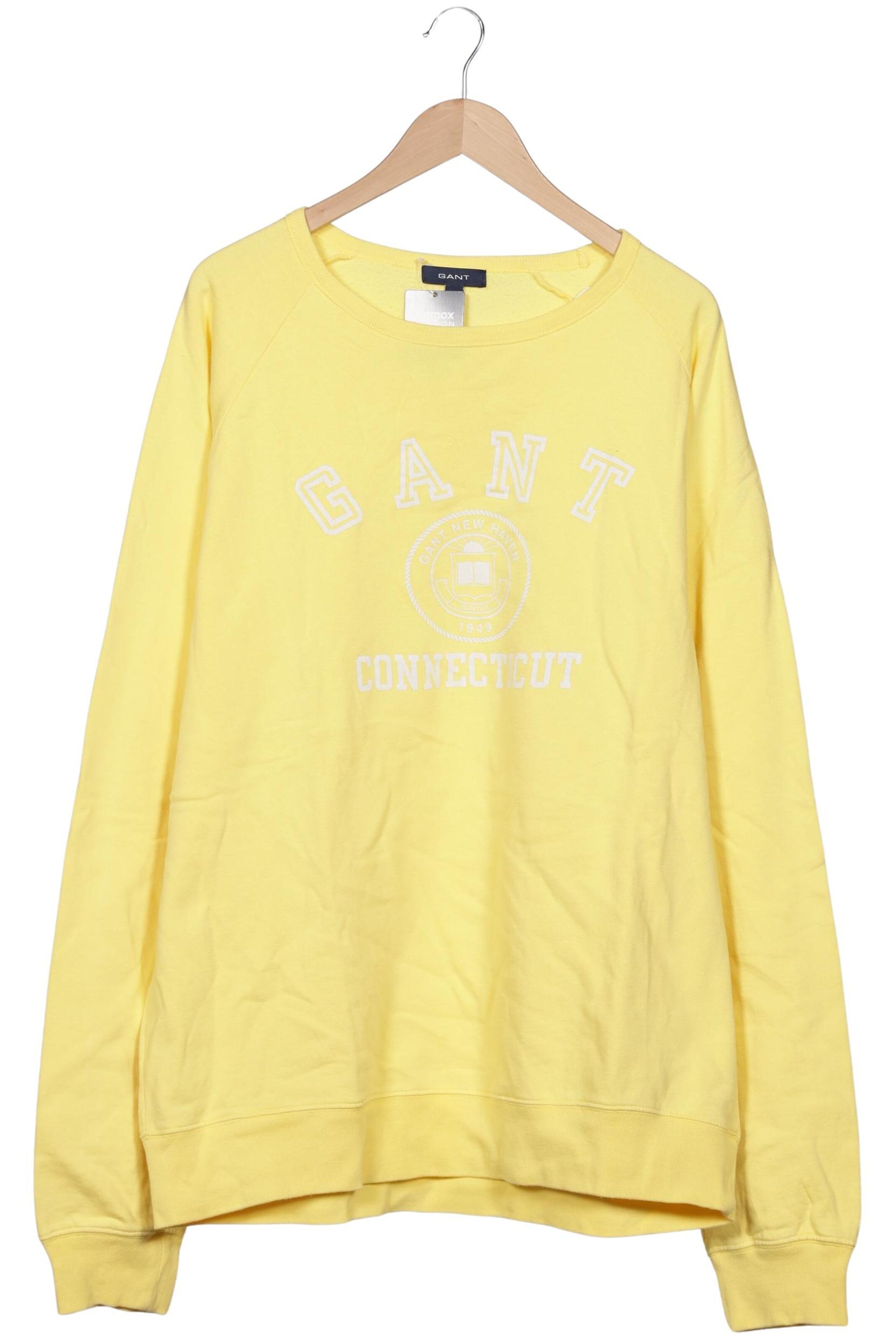 GANT Sweatshirt & Zip-Up Hoodie in 4XL in Yellow: front