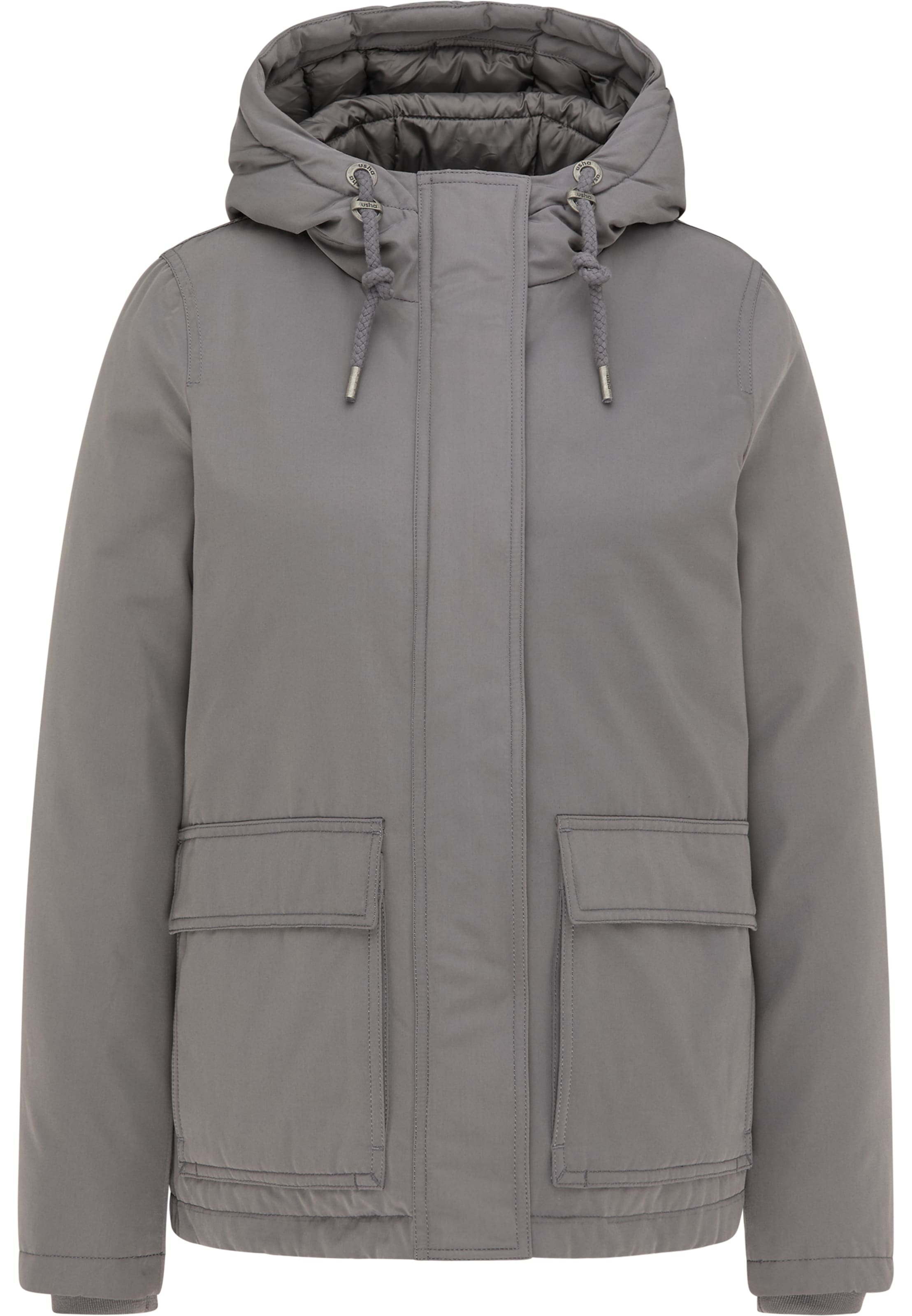 usha BLUE LABEL Winterjas in Grijs: voorkant