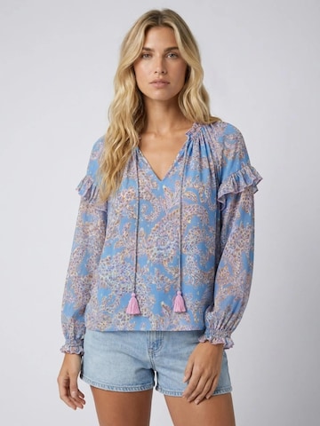 Chemisier 'Blouse Renata' Miss June en bleu : devant
