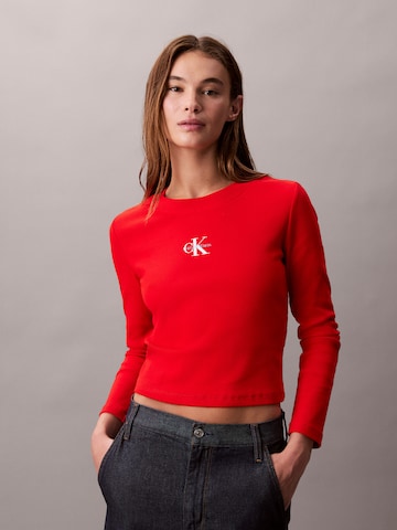 Calvin Klein Jeans Тениска в оранжево: отпред