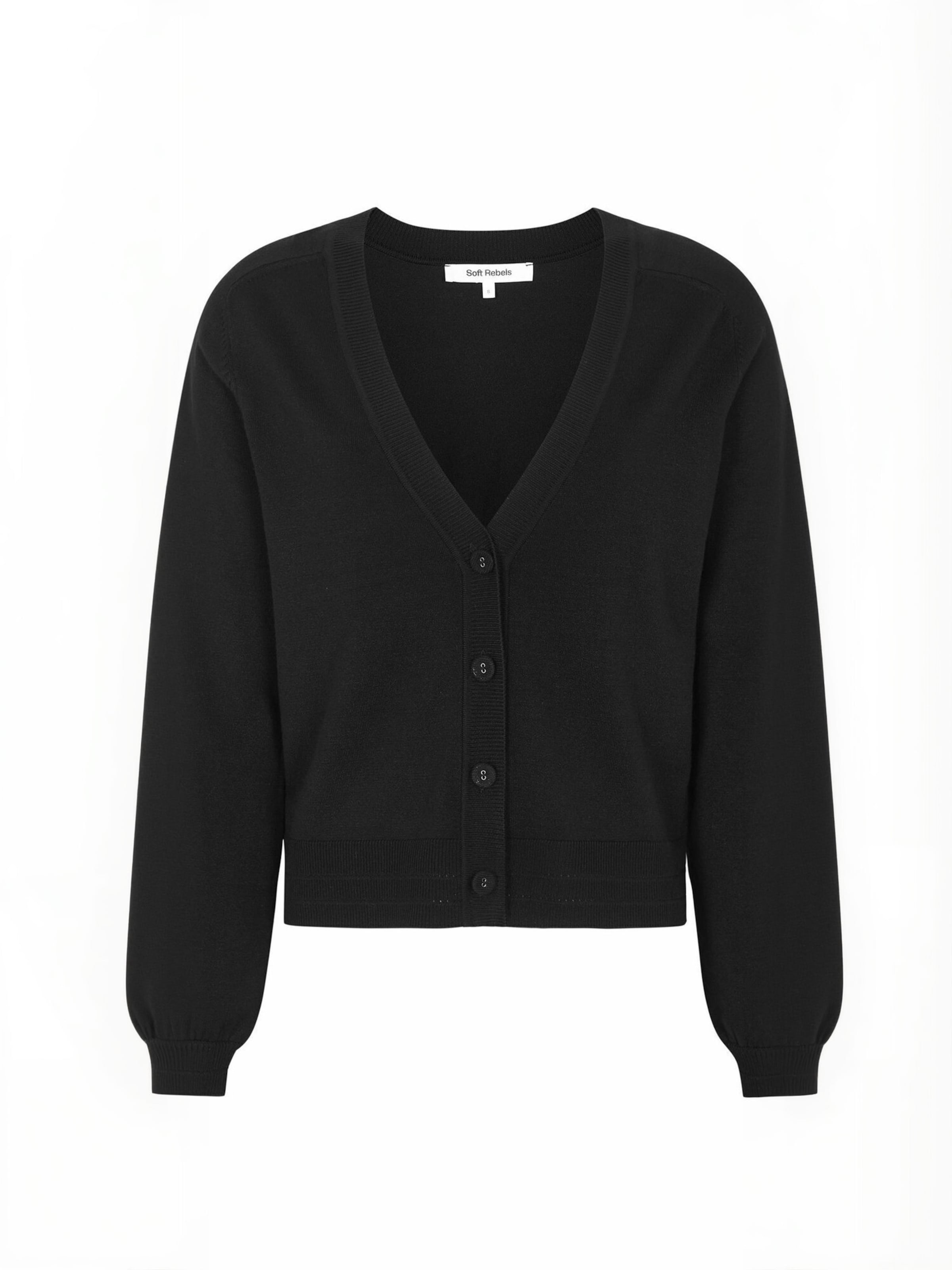 Geacă tricotată ' SRMarla ' de la Soft Rebels pe negru: față