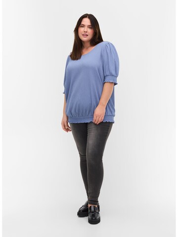 Zizzi Bluse 'XSUS' in Blau