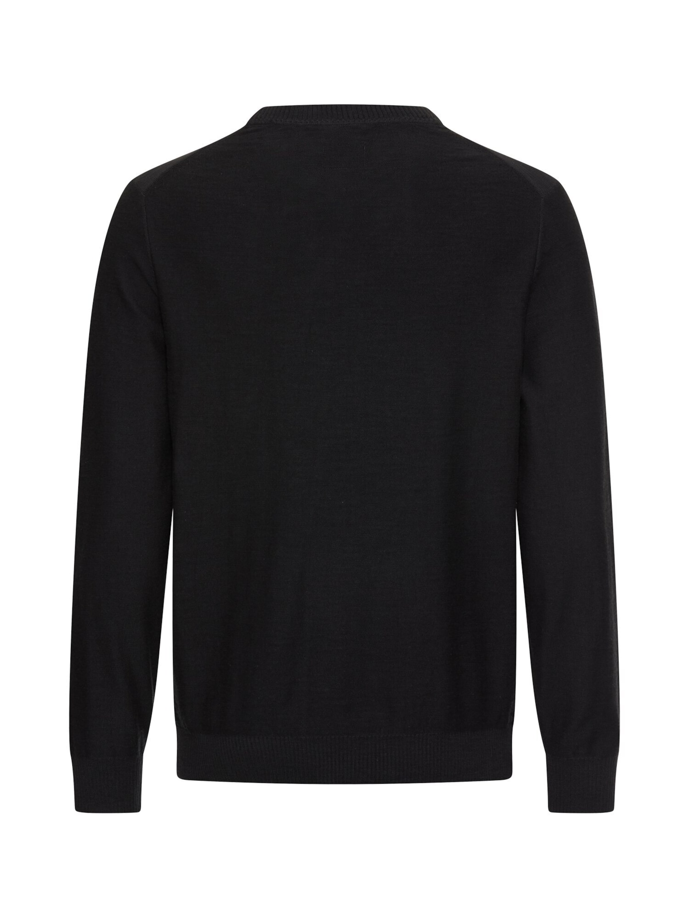 CAMEL ACTIVE Strickpullover aus reiner Baumwolle in Schwarz