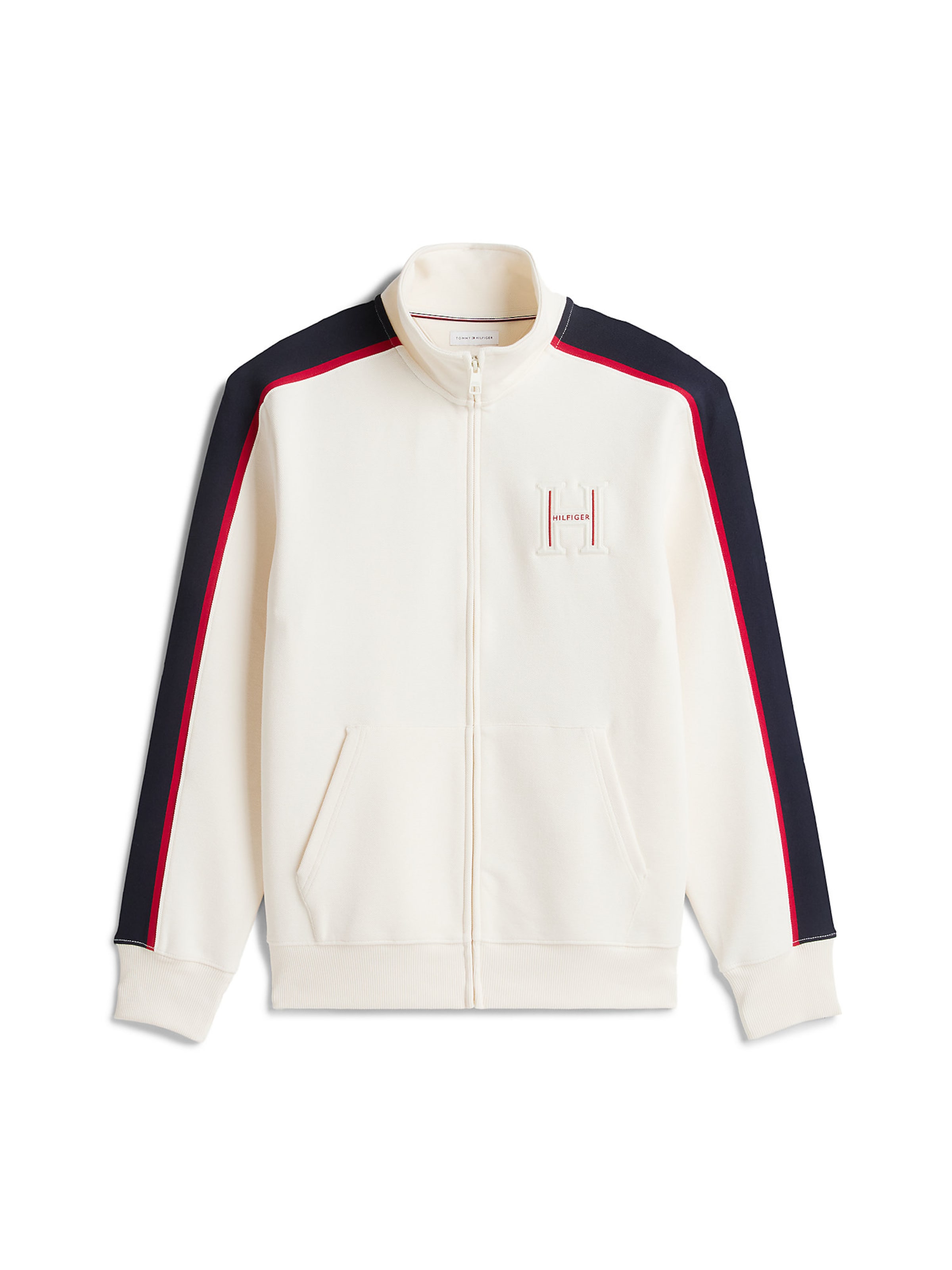 TOMMY HILFIGER Sweatjacke in Beige: Vorderseite