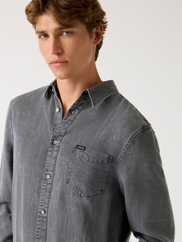 GUESS Regular Fit Hemd in Grau