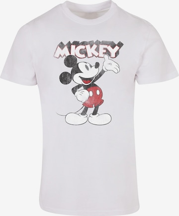 ABSOLUTE CULT Shirt 'Mickey Mouse - Presents' in White: front