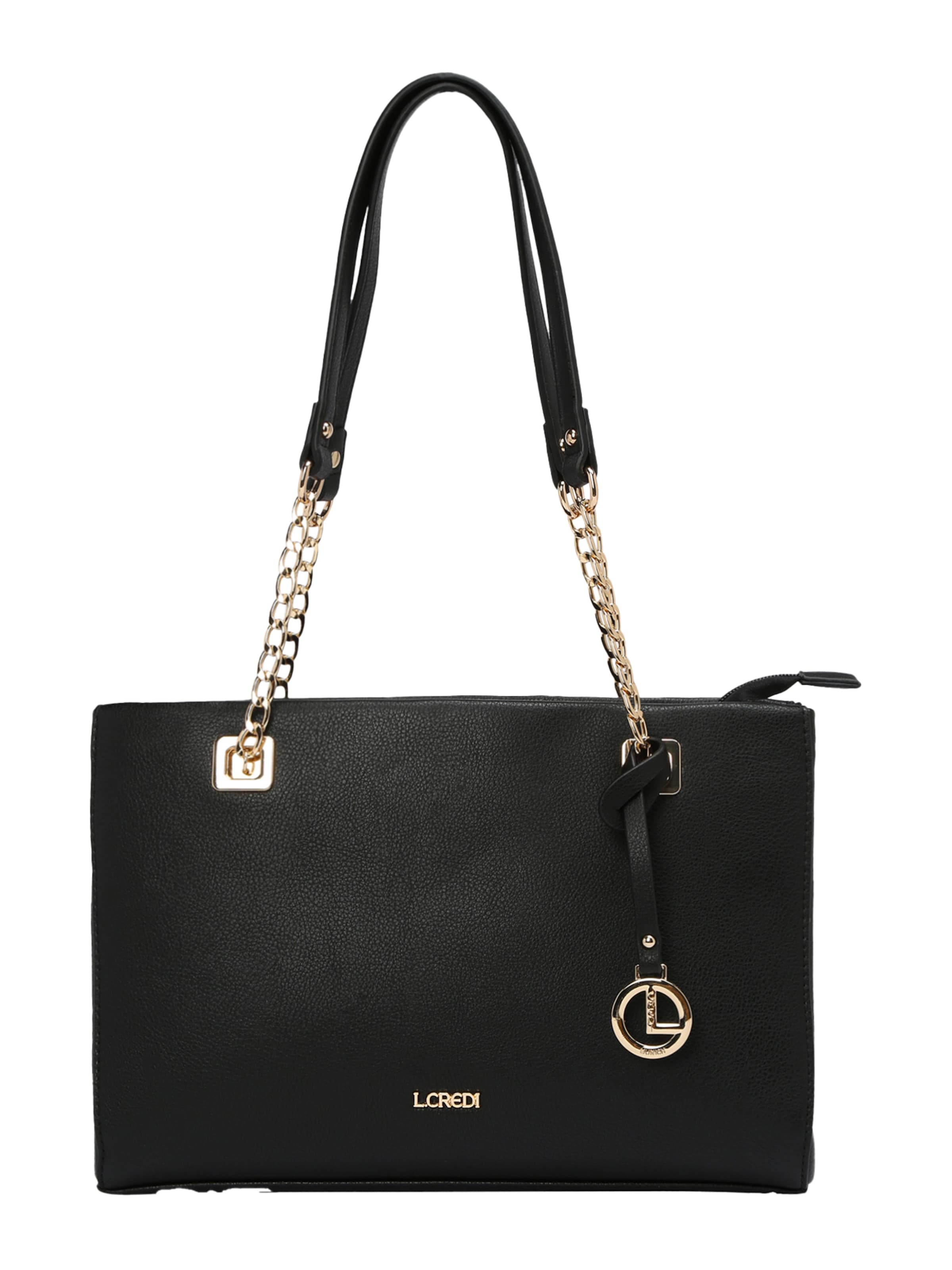 L.CREDI Schoudertas in Zwart: voorkant