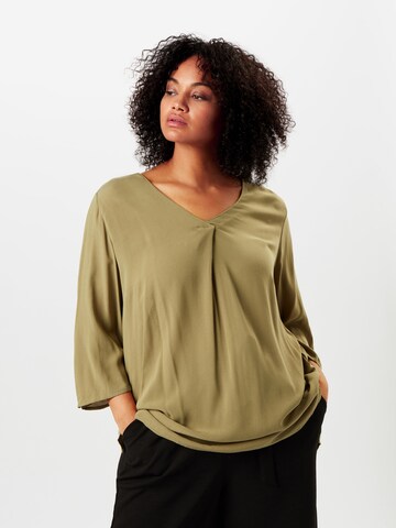 Tom Tailor Women + Blouse in Groen: voorkant