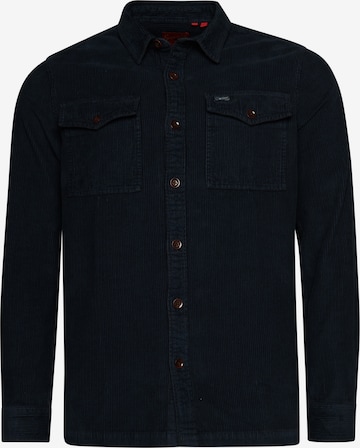 Superdry Button Up Shirt in Black: front