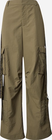 Wide leg Pantaloni di Cheyenne Ochsenknecht in verde: frontale