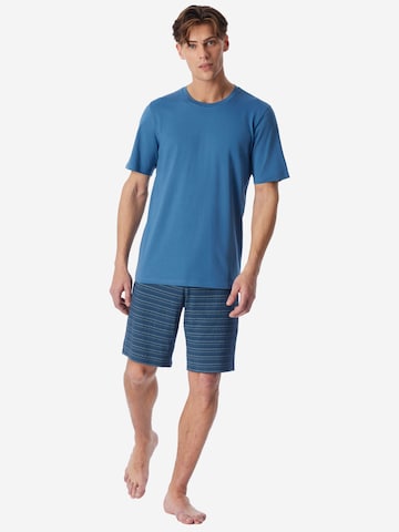 SCHIESSER Pajamas long ' Casual Essentials ' in Blue