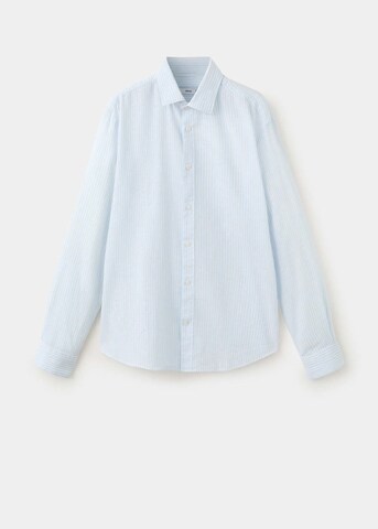 MANGO MAN Regular fit Button Up Shirt 'Elda' in Blue
