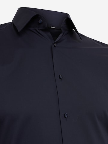 BOSS Slim fit Overhemd 'H-Hank' in Blauw