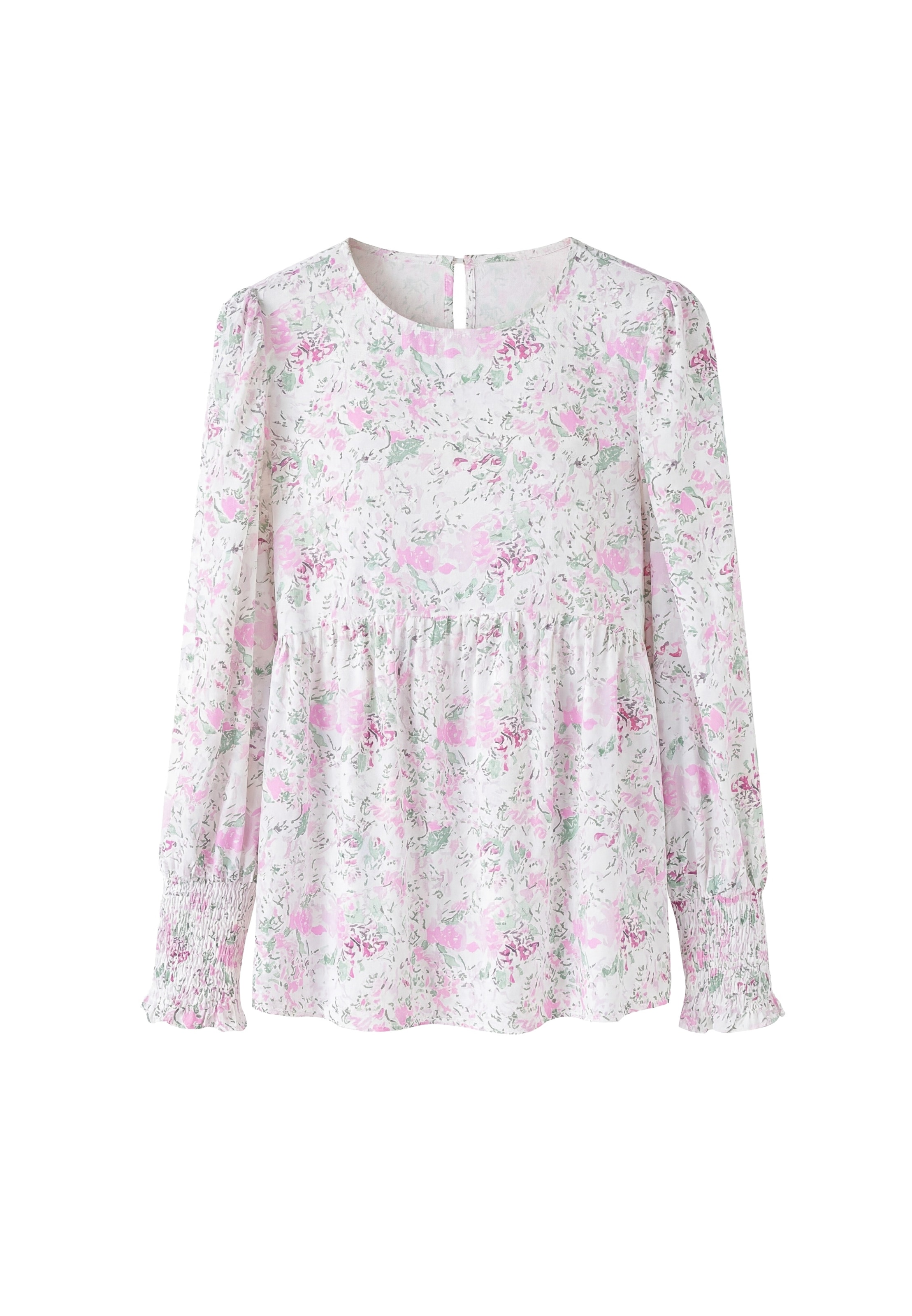 usha BLACK LABEL Blusa en L en jade / pitaya / blanco, Vista del producto