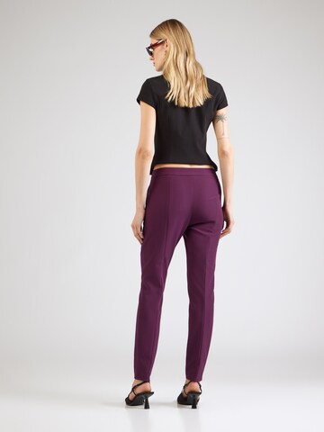 HUGO Slim fit Trousers with creases 'Hagonia-1' in Purple