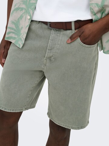 Only & Sons - regular Vaquero 'ONSEdge' en verde