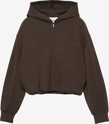 Veste de survêtement Pull&Bear en marron : devant