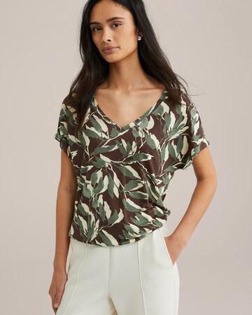 T-shirt WE Fashion en vert : devant