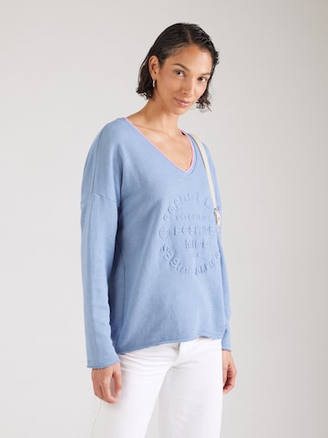 T-shirt 'Positive Mind Kante' Zwillingsherz en bleu : devant