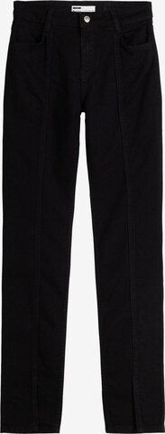 Bershka Slimfit Hose in Schwarz: predná strana