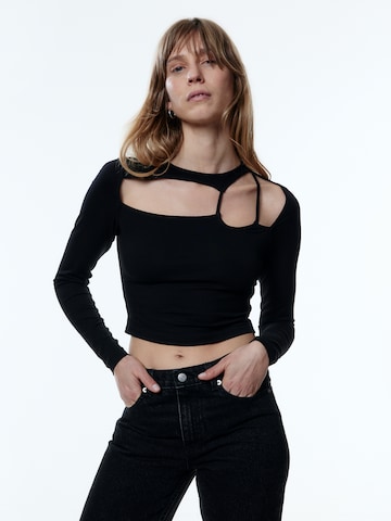 EDITED Shirt 'Sileas' in Schwarz: Vorderseite