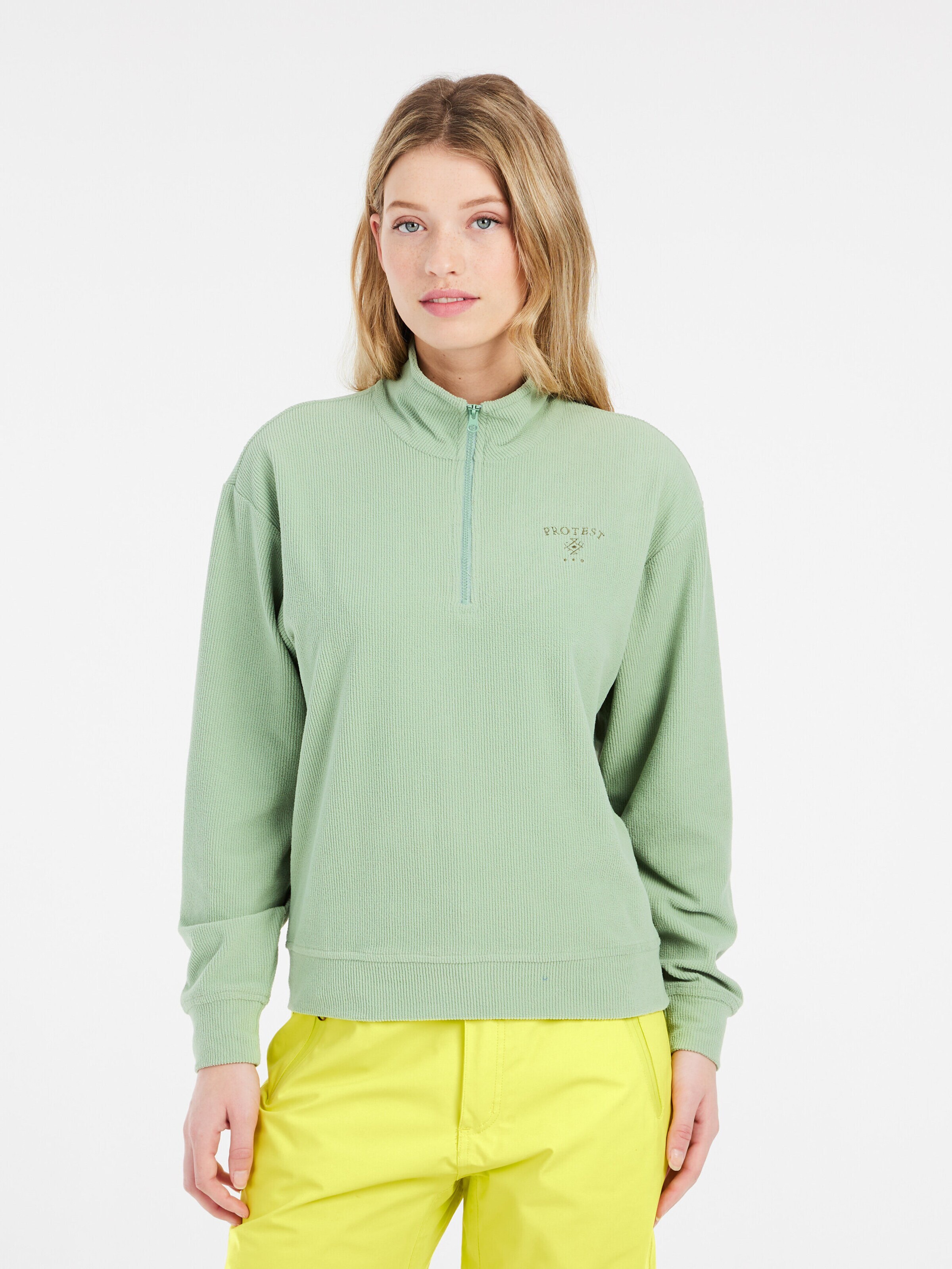 PROTEST Sportief sweatshirt 'PRTNAPPA' in Groen: voorkant