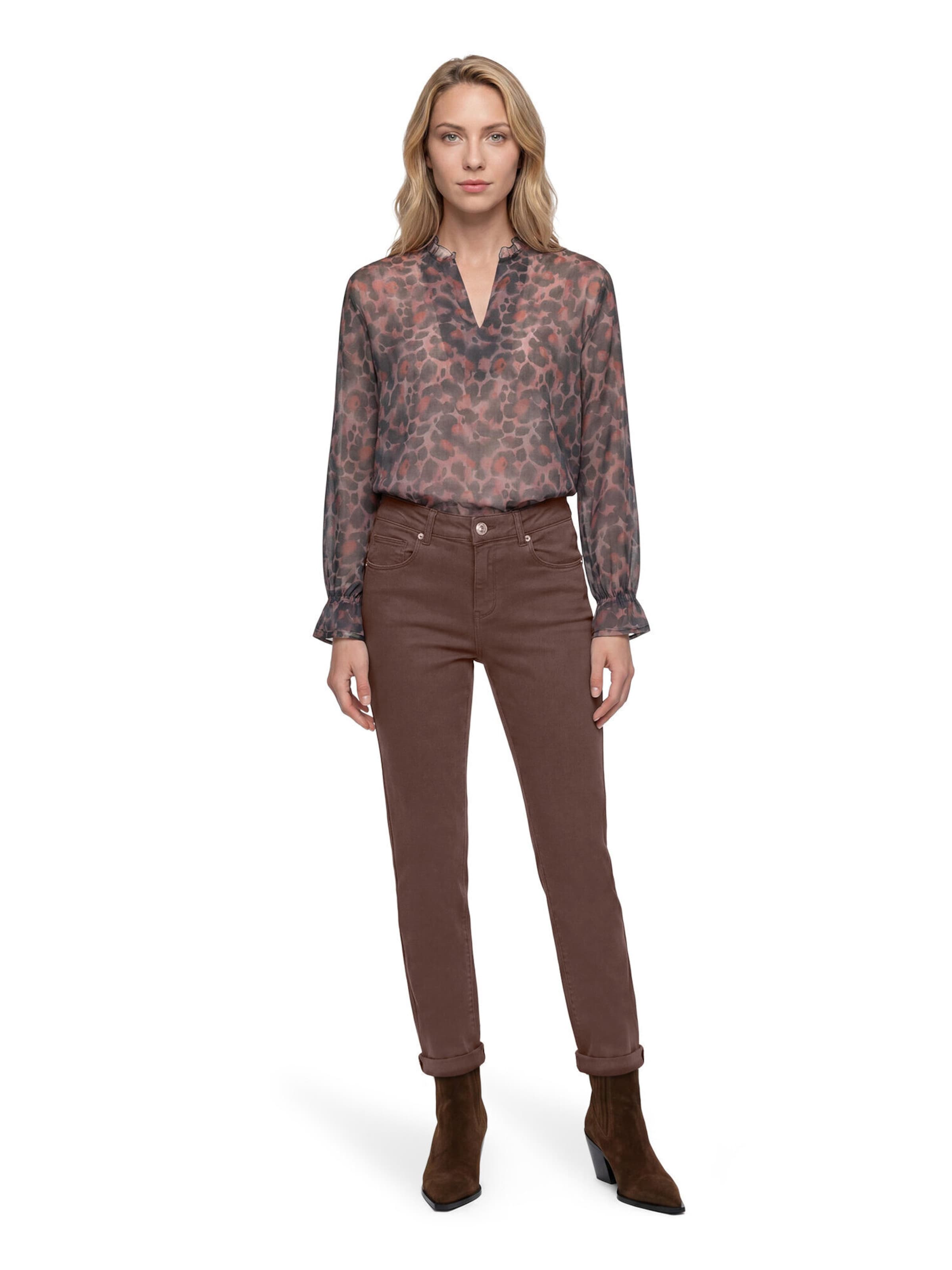 Coupe slim Jean Betty Barclay en marron