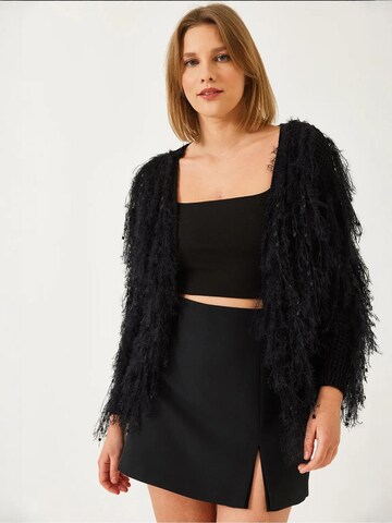 Bianco Lucci Strickjacke in Schwarz