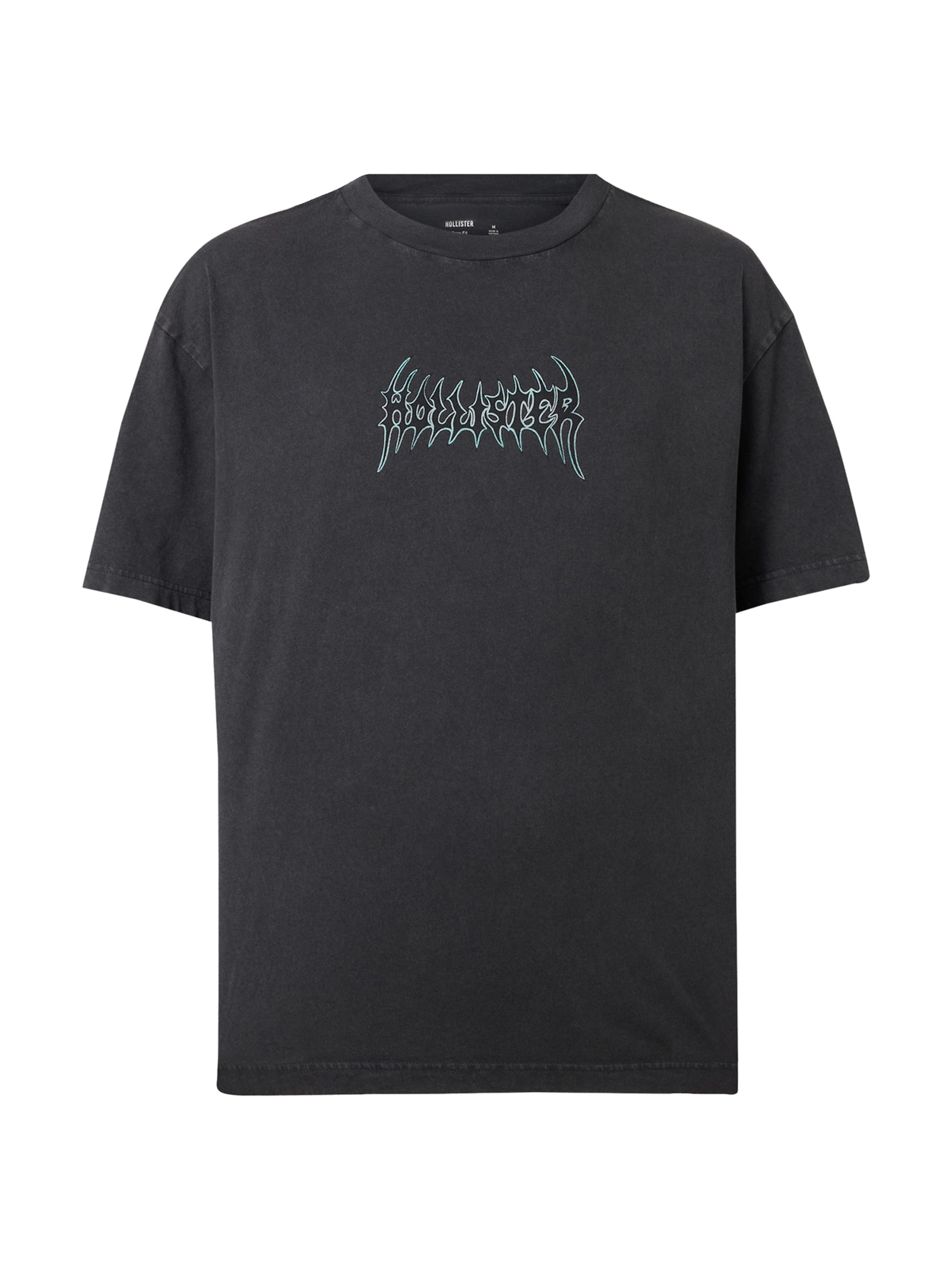 HOLLISTER Футболка в Светло-синий / Черный, Обзор товара