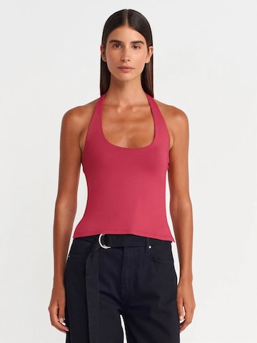 Dilvin Top in Pink: front