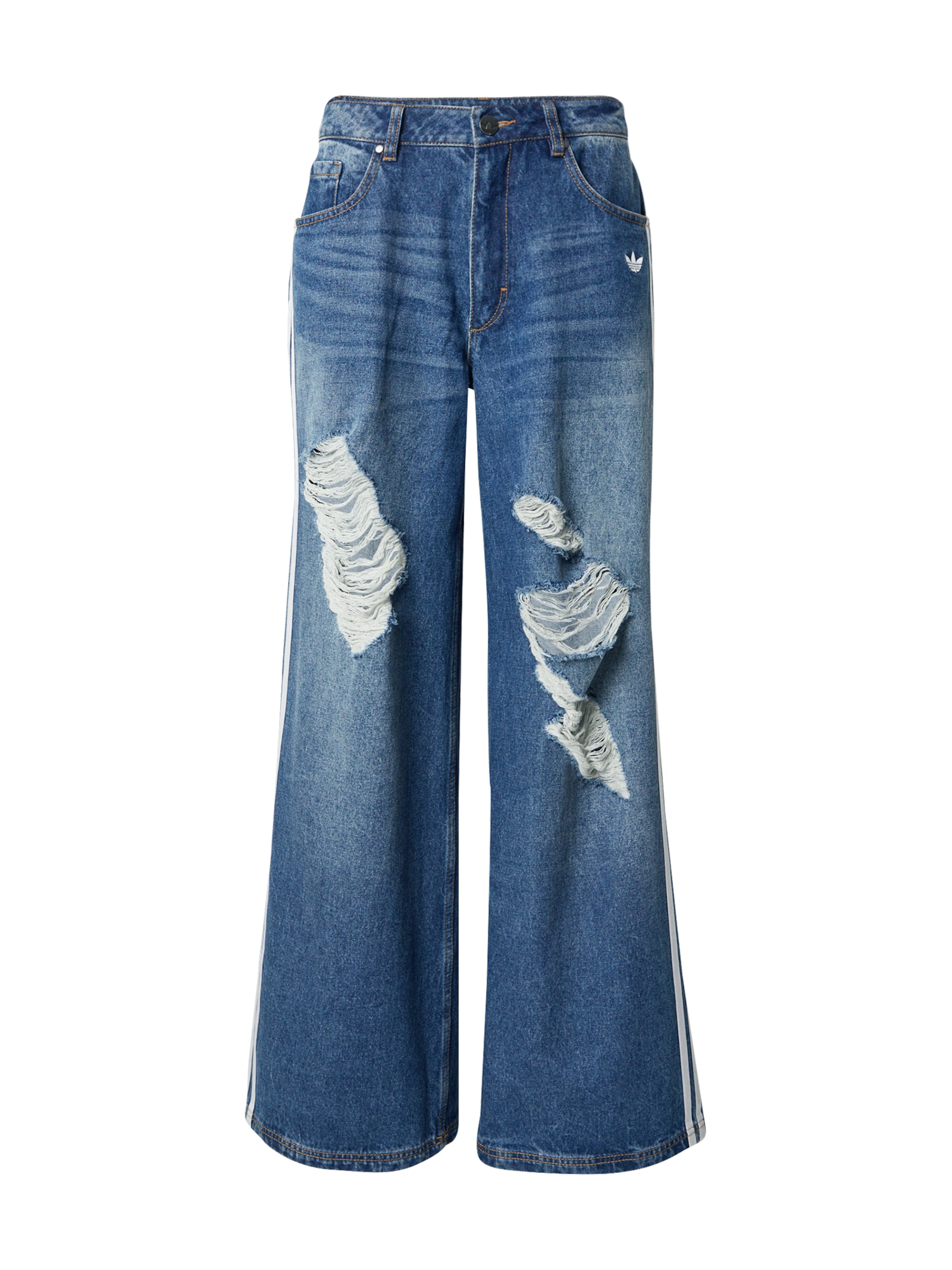 Largi Jeans de la ADIDAS ORIGINALS pe albastru: față