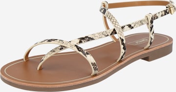 ONLY T-Bar Sandals in Beige: front