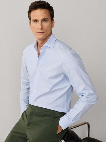 Hackett London Slim fit Zakelijk overhemd 'Ess' in Blauw