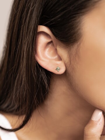 Hey Happiness - Pendientes 'Green Daisy' en plata