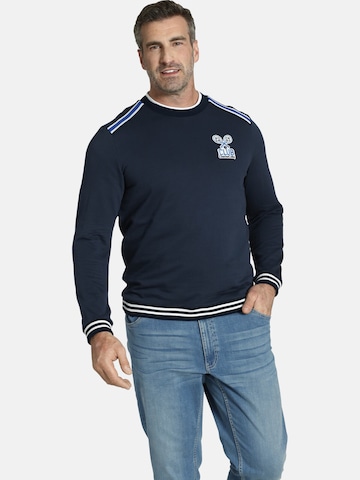 Charles Colby Sweatshirt ' Earl Brodie ' in Blauw: voorkant
