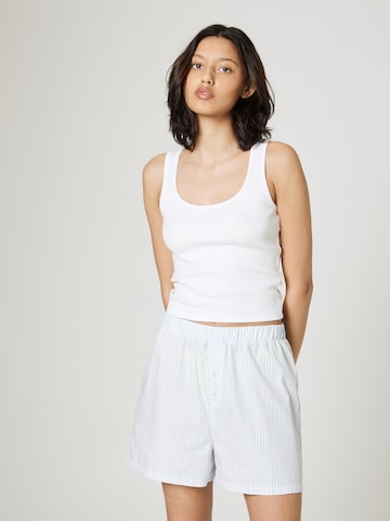 florence by mills exclusive for ABOUT YOUKratke hlače za spavanje 'Fresh Linen' - plava boja: prednji dio