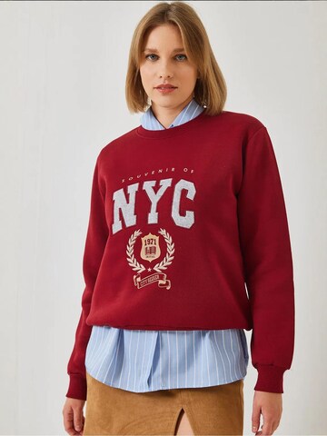 Bianco Lucci Sweatshirt in Rot: Vorderseite