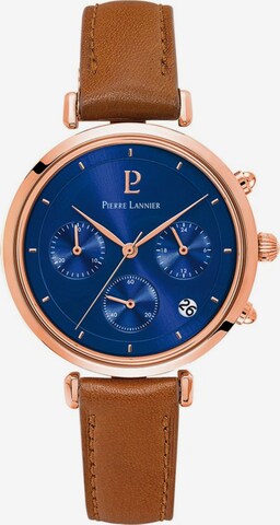Montre à affichage analogique Pierre Lannier en bleu : devant