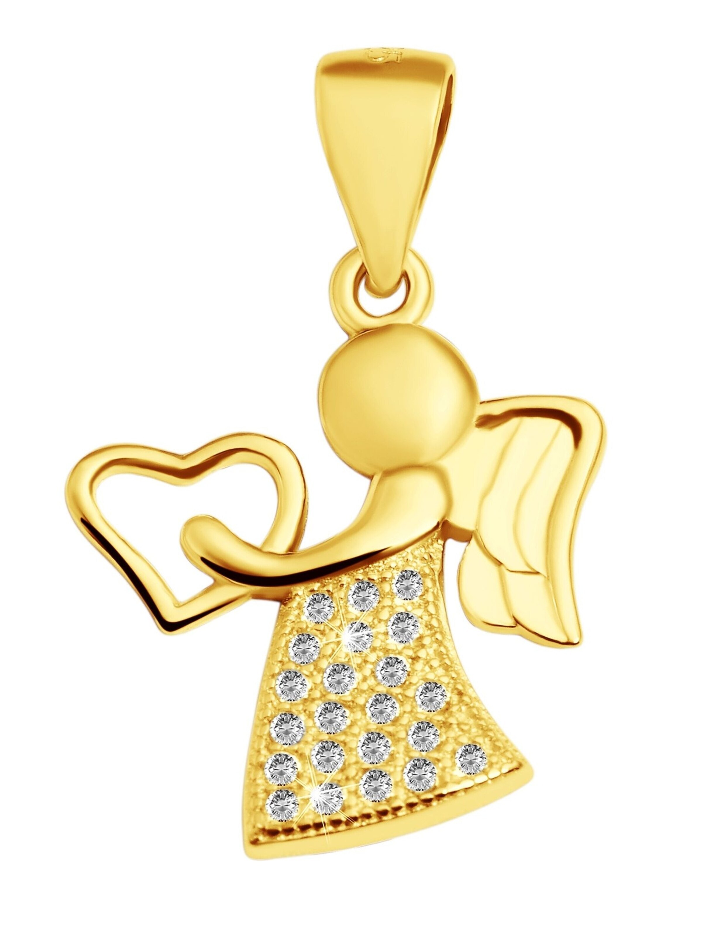 Akzent Anhänger 'Angie, 925 Sterlingsilber, langlebig'‌‌‌‌‌‌‌ in Gold
