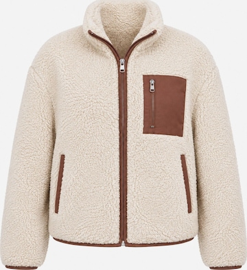 MEETWEE Fleece jas in Beige: voorkant